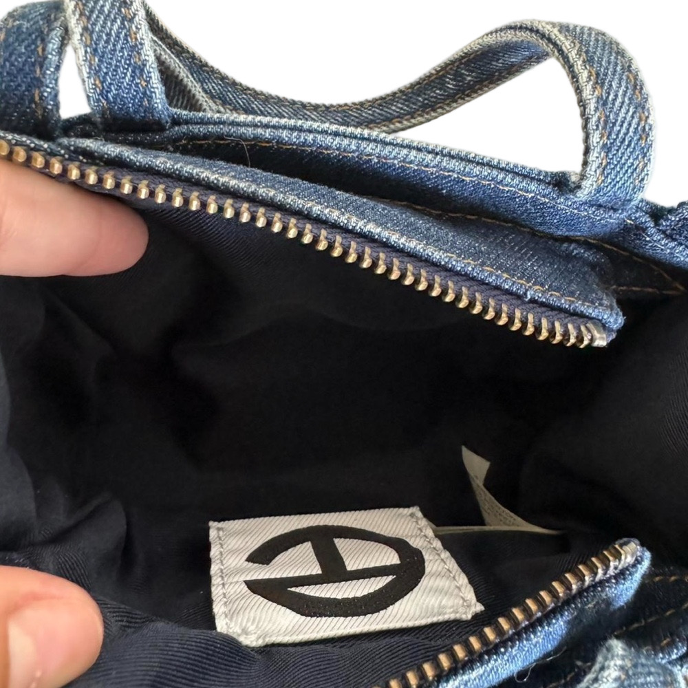 Telfar Denim Mini Shopper Bag - Blue Jean - Picture 7 of 9
